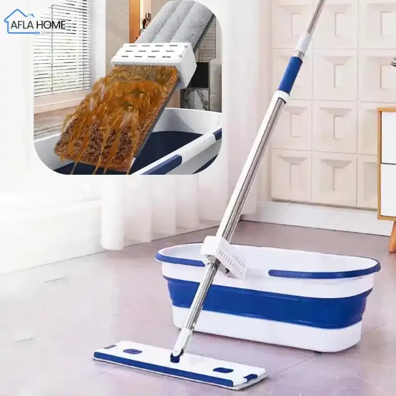 مكنسة ذكية ذاتية العصر مع دلو