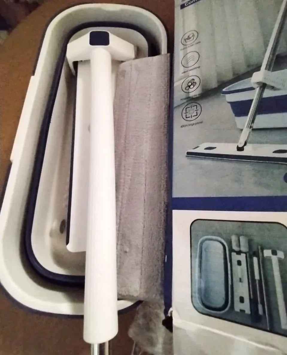 مكنسة ذكية ذاتية العصر مع دلو